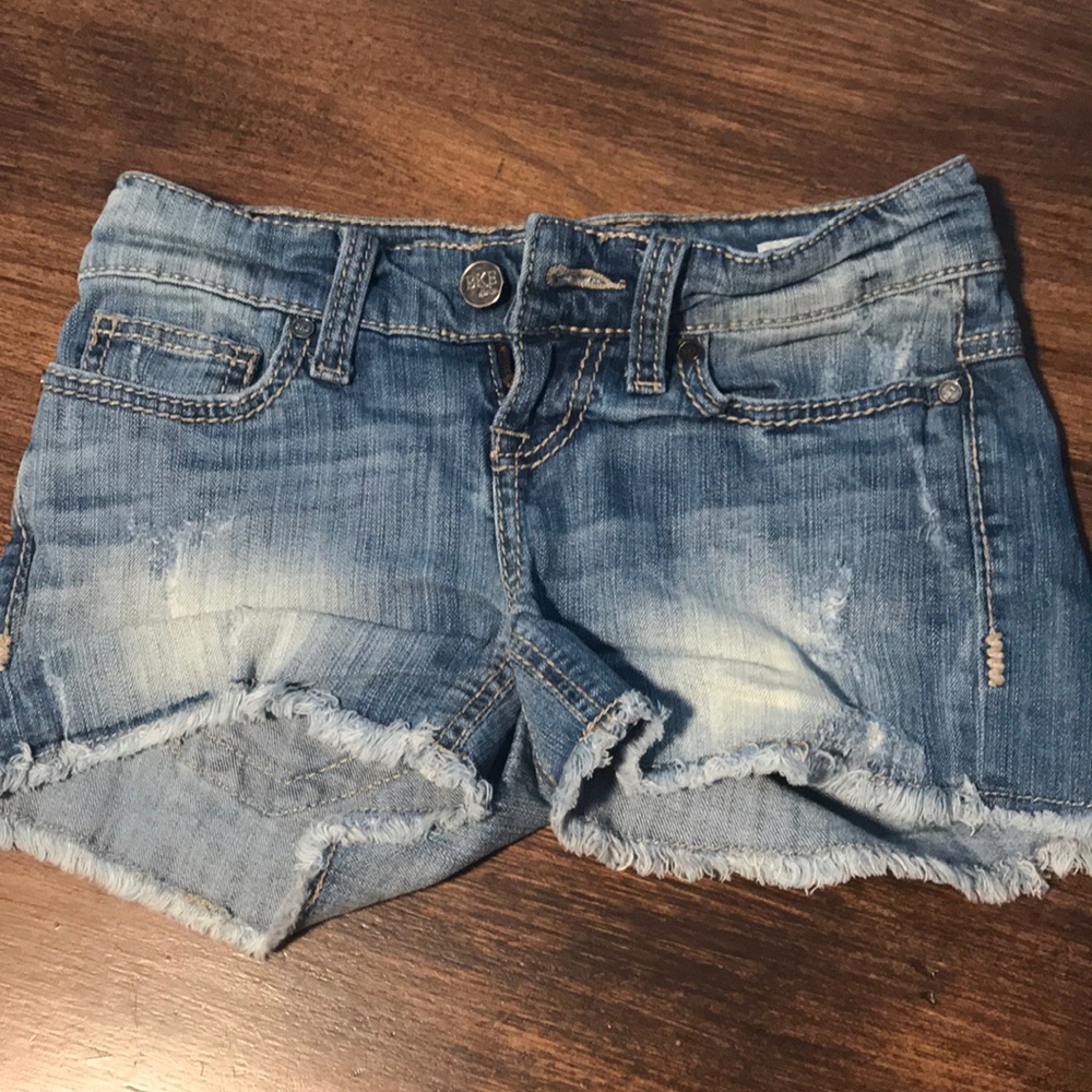 Bke Stella Blue Jean cut off shorts